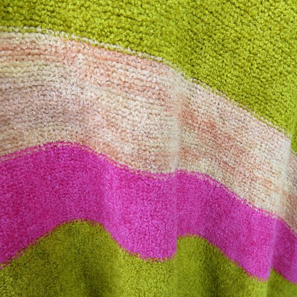 Free People Oversized Stripe Sweater Size Small Slouchy All About You Chenille - Picture 8 of 16